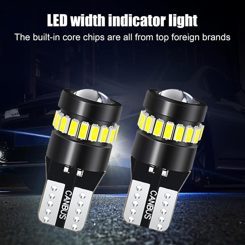 ZKFAR 2 PCS T10 LED Bulbs, 18SMD 3014 1SMD 3030 Chipset, 155 Lumens Super Bright Light 6500K White Light, Car LED Width Light Side Marker Light - Image 5